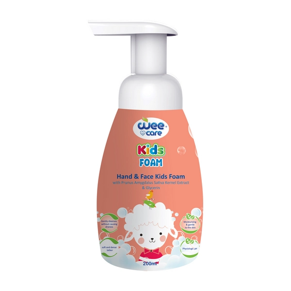 خرید فوم شستشوی دست و صورت کودک وی کر حاوی عصاره بادام - 200میلی لیتر
