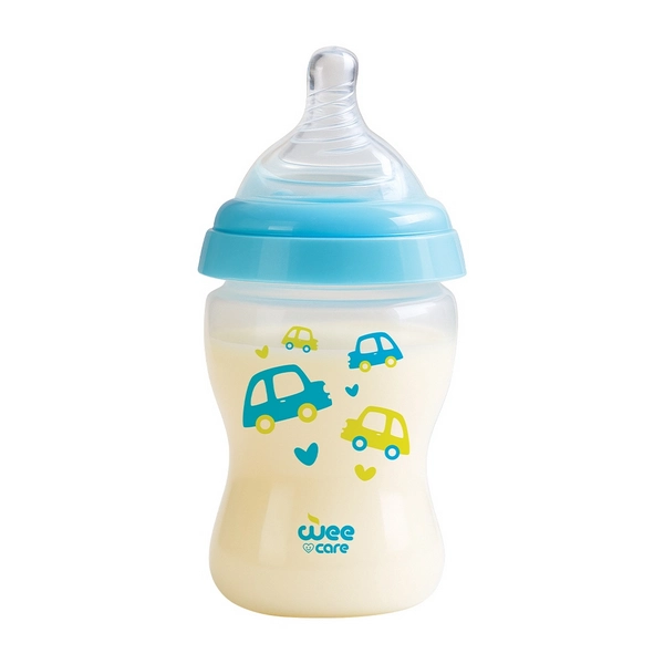 خرید بطری شیر وی کر مدل MomSense پروپیلن دهانه عریض حجم180میلی لیتر -(Wee Care-B323)