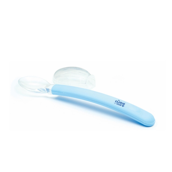خرید قاشق کودک وی کر مدل سر سیلیکونی غلاف محافظ دار -(Wee Care-U207)