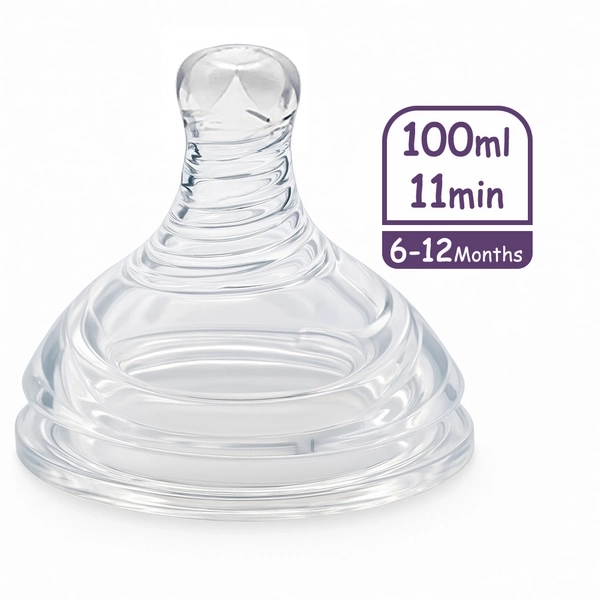 سرشیشه وی کر مدل MomSense دهانه عریض ضدنفخ سایز 6-12ماه (Wee Care-N515)